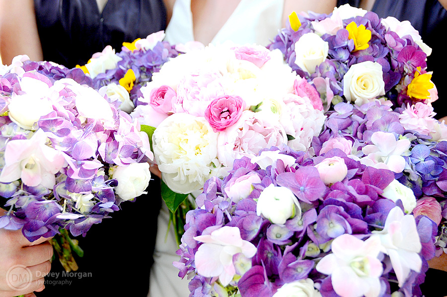 Bride and Bridesmaids Bouquets | Davey Morgan Photography