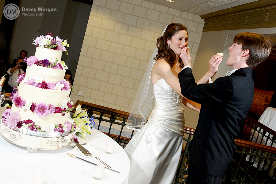 Wedding Cake Cutting, Greenville, SC Photographer | Davey Morgan Photography 