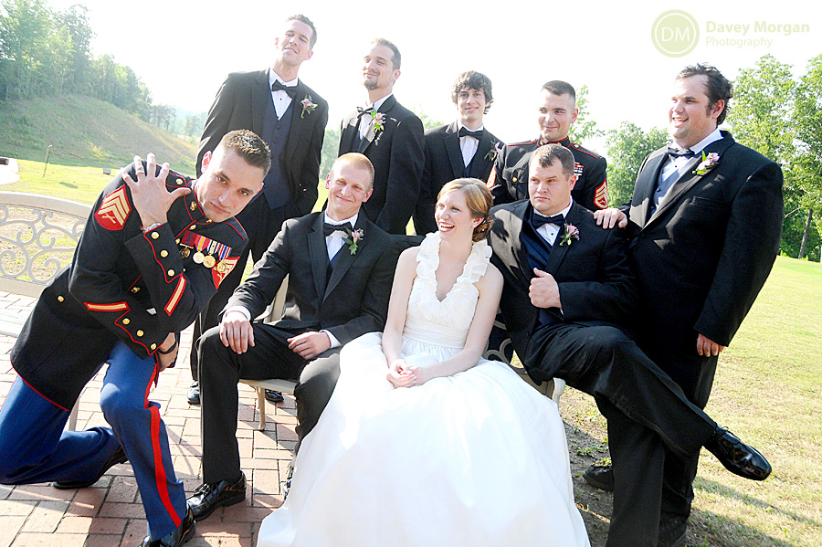 Bride and groomsmen picture | Davey Morgan Photography