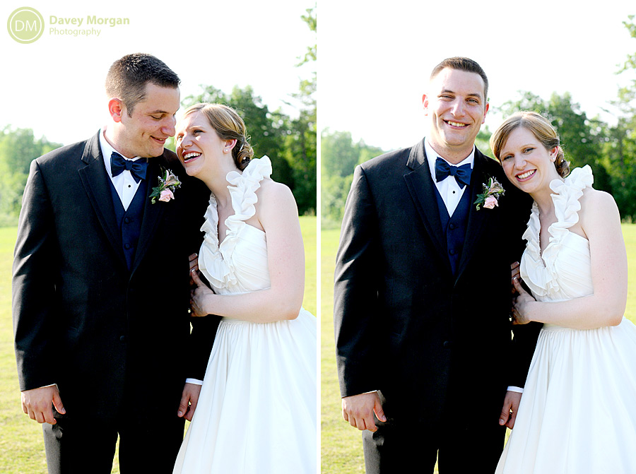 Bride and Groom on golf course | Davey Morgan Photography