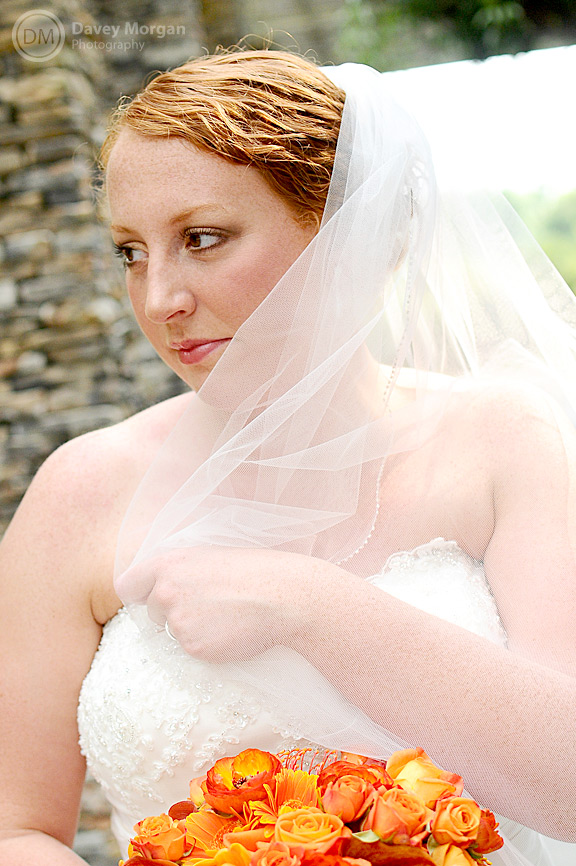 Bride in the SC Botanical Gardens in Clemson, SC | Davey Morgan Photography