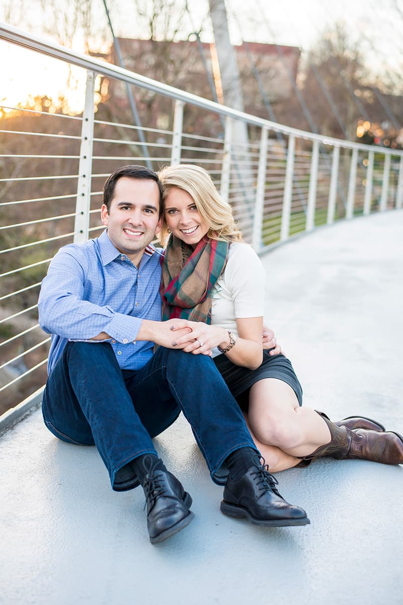 Downtown Greenville, SC engagement pictures