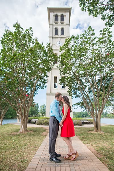 Furman University clock tower | Engagement and wedding photographer in Greenville, SC