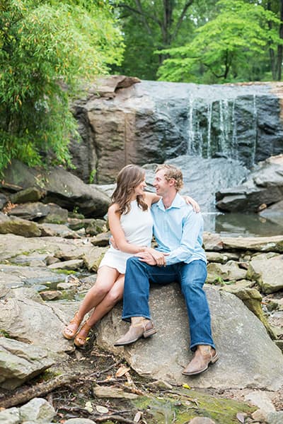 Engagements at the Rock Quarry Garden in Greenville, SC | Wedding photographer