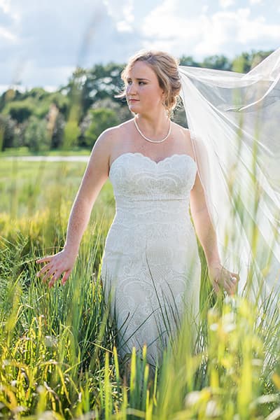 SC Botanical Gardens bridal portrait | Clemson, SC wedding photographer